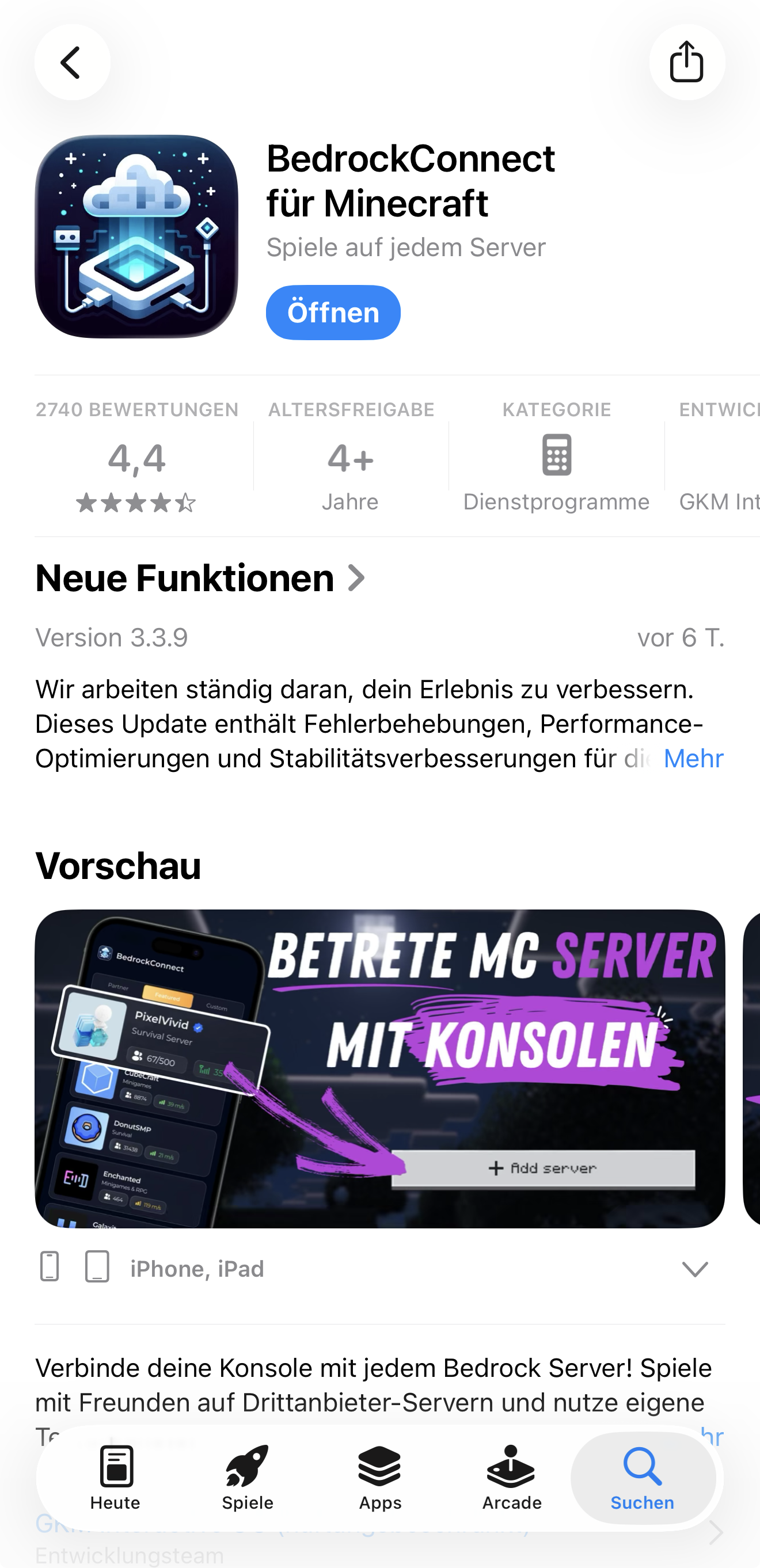 BedrockConnect im App Store