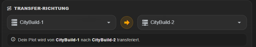 Transfer CB Auswahl